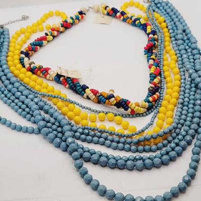 3pc Colorful Vintage Necklaces 1 New