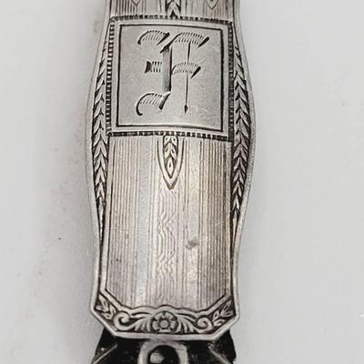 Antique Sterling Belt Clip For Chatelaine Or Watch 