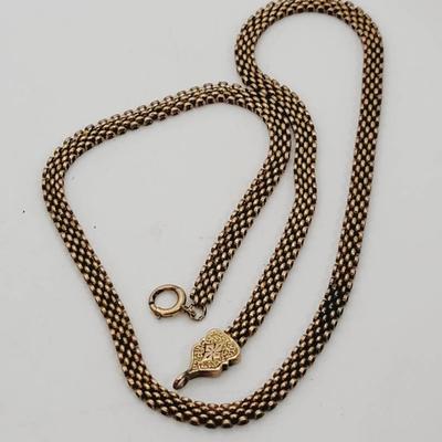 Antique Toc Victorian Gold Fill Watch Chain 