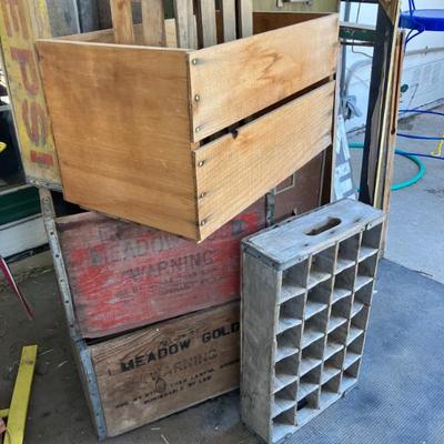 Sale Photo Thumbnail #82: We have a large assortment of wood and metal boxes and crates.