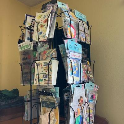 Sale Photo Thumbnail #22: Scrapbook stickers and display rack 