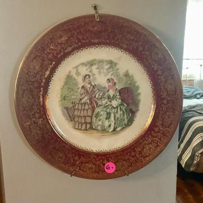 Victorian scene plate