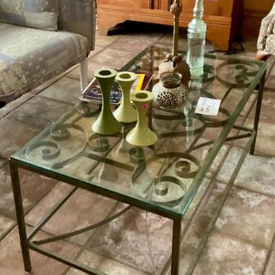 Glass coffee table