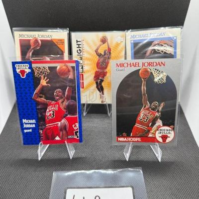 Michael Jordan Basketball Card Lot (5) Cards