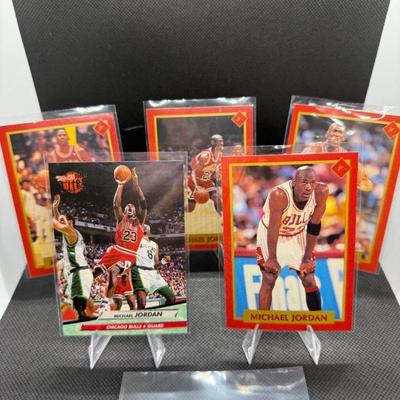 Michael Jordan Basketball Card Lot (5) Cards