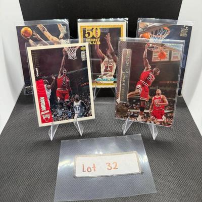 Michael Jordan Basketball Card Lot (5) Cards