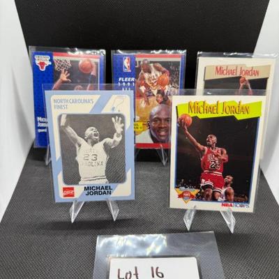 Michael Jordan Basketball Card Lot (5) Cards