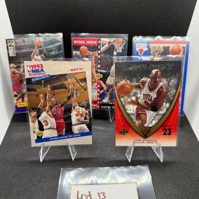 Michael Jordan Basketball Card Lot (5) Cards