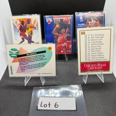 Michael Jordan Basketball Card Lot (5) Cards