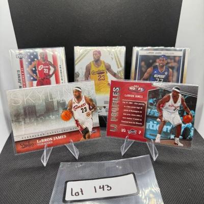 LeBron James Basketball Card Lot (5) Cards