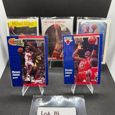 Michael Jordan Basketball Card Lot (5) Cards
