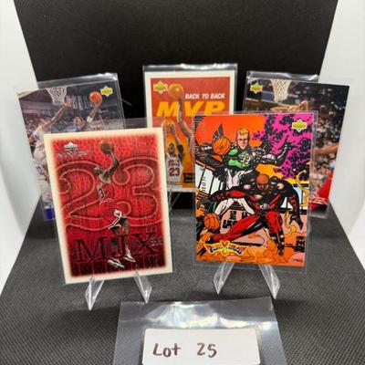 Michael Jordan Basketball Card Lot (5) Cards