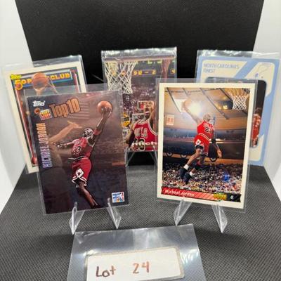 Michael Jordan Basketball Card Lot (5) Cards