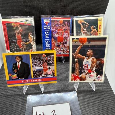 Michael Jordan Basketball Card Lot (5) Cards