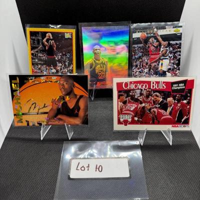 Michael Jordan Basketball Card Lot (5) Cards