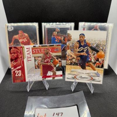 LeBron James Basketball Card Lot (5) Cards