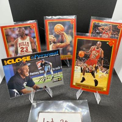 Michael Jordan Basketball Card Lot (5) Cards