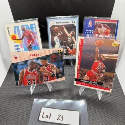 Michael Jordan Basketball Card Lot (5) Cards