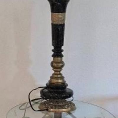 Pc138 japanese marble lamp and triangular glass top