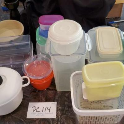Pc114 plastic kitchen container assortment