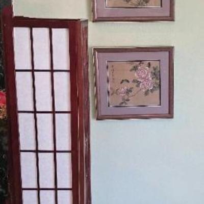 Pc102 silk of bird and shoji lamp