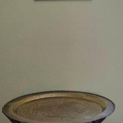 Pc101v mid century brass table and maple painting
