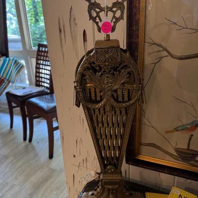 Brass fire screen