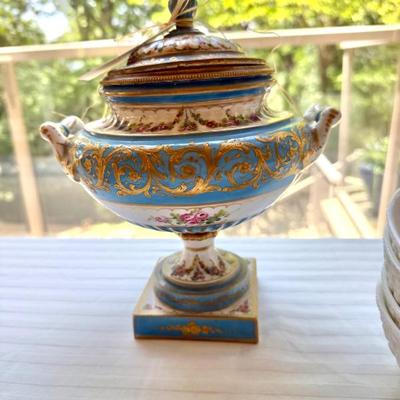 Sevres covered jar