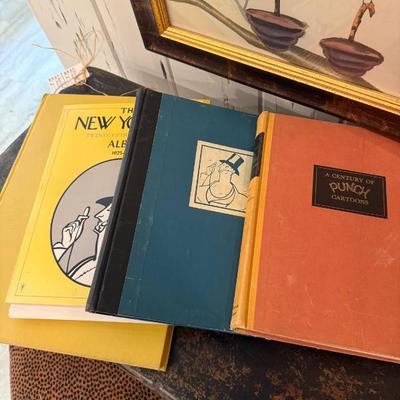 Vintage bound periodicals and vintage cartoon volumes