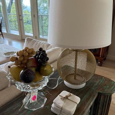 Marble fruit, lamp