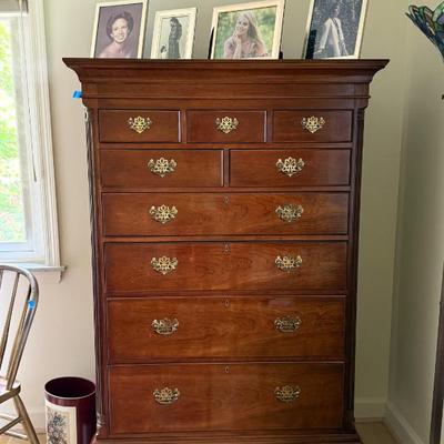 20th c reproduction tall chest by Henredon