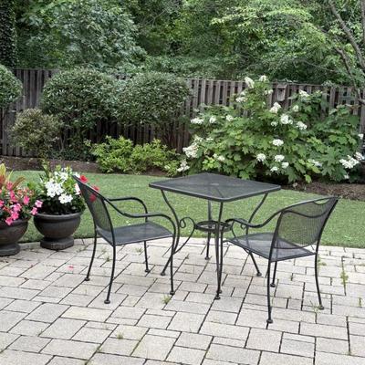 Wrought iron patio bistro set
