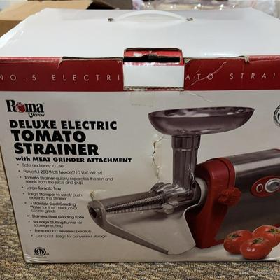 Roma Electric Tomato Strainer WITH Meat Grinder Attachment 