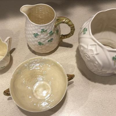 Vintage Belleek China Glassware 