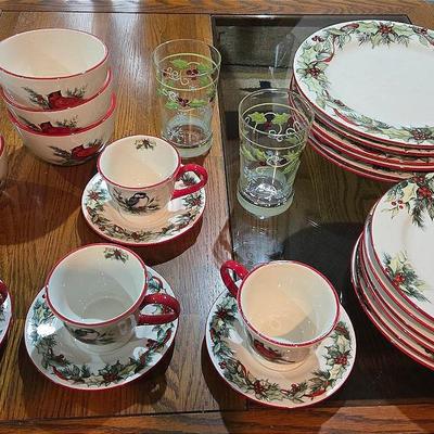 Certified International "Winter Song" Dish Set 