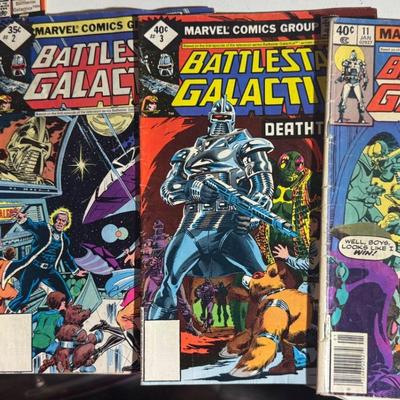Battlestar Galactica Marvel Comic Lot – Issues #1, #2, #3, #11