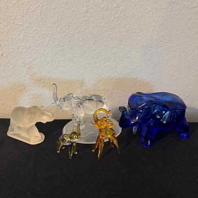 Crystal and Glass Elephants