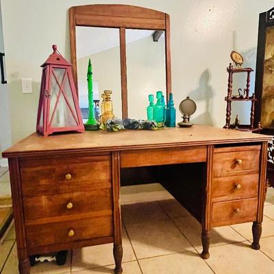 Mid Century Lenovo 2 in 1 Vanity & Desk Combo 