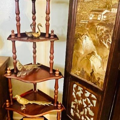 Vintage 4 panel folding screen
Vietnamese or Japanese Origin