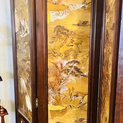 Vintage 4 panel folding screen
Vietnamese or Japanese Origin