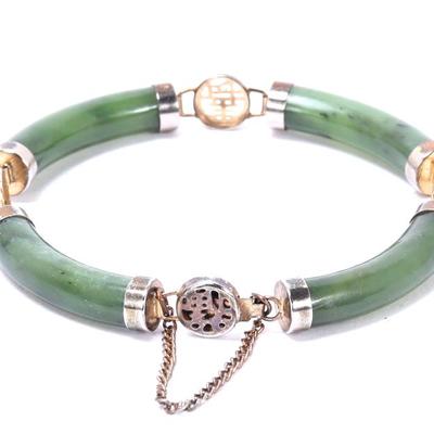 Sale Photo Thumbnail #106: Lot 106 gorgeous chinese jade bracelet