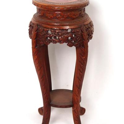 Lot 424 chinese wood carved entryway stand