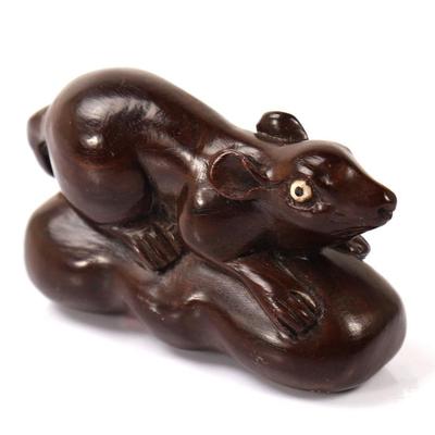 Lot 363 adorable chinese wood carved mouse netsuke