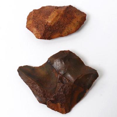Lot 49 lot of two paleo stone scrapers