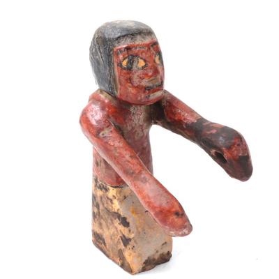 Lot 482 wood carved polychrome figure
