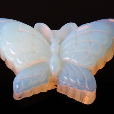 Lot 276 lovely raw opal carved butterfly