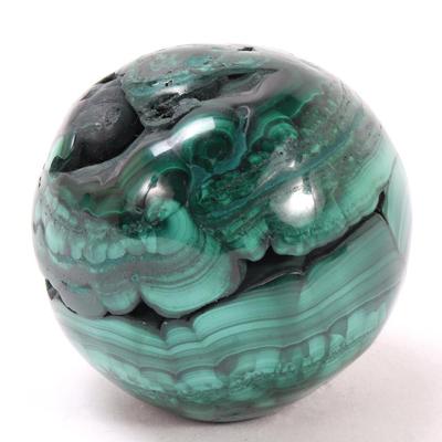 Lot 256 wonderful malachite sphere section