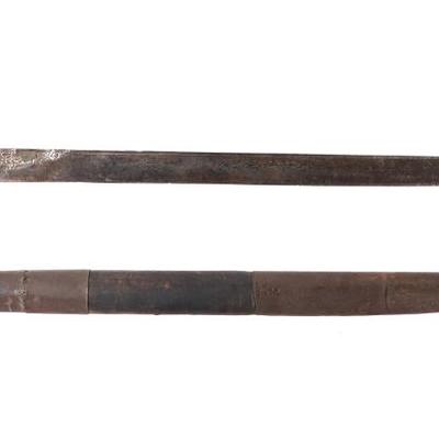 Sale Photo Thumbnail #20: Lot 20 ottoman yataghan sword w scabbard