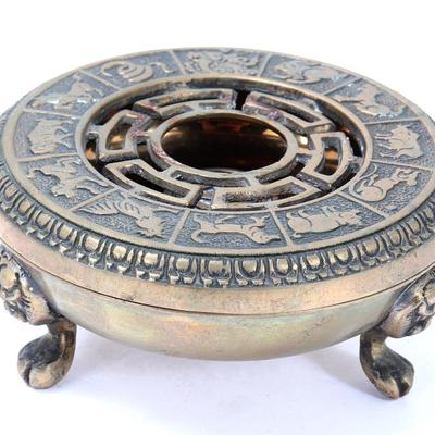 Sale Photo Thumbnail #378: Lot 378 chinese bronze calendar incense burner