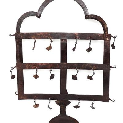 Lot 492 tribal folk art wall candle stand